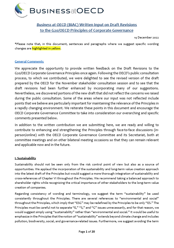 Input G20-OECD guidelines CG 2022